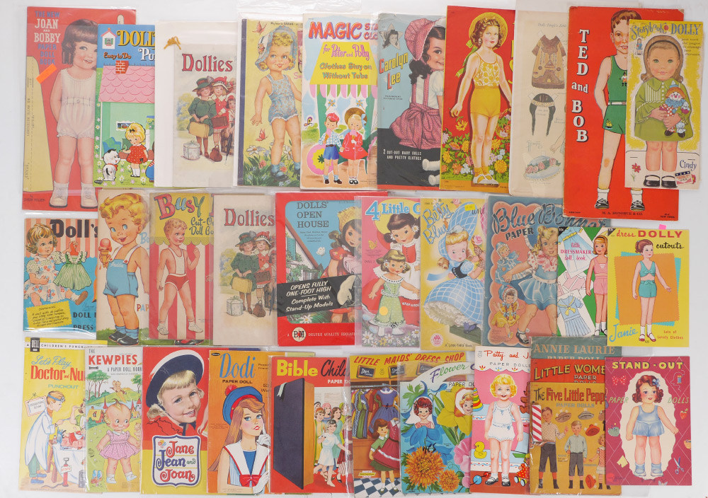 vintage paper doll books