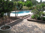 A most expansive yard, brick walkways and court yards